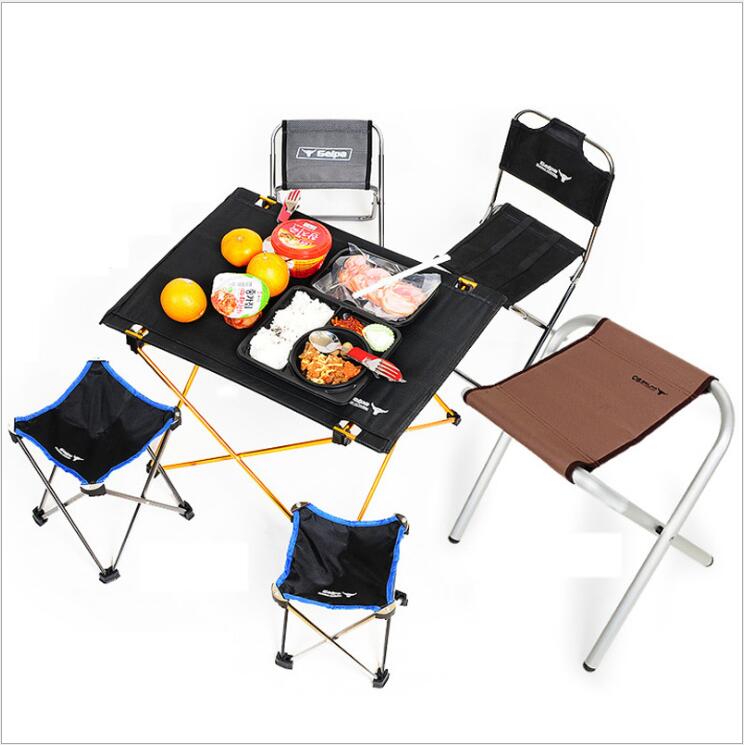 Outdoor camping small folding table aviation light aluminum alloy portable picnic table