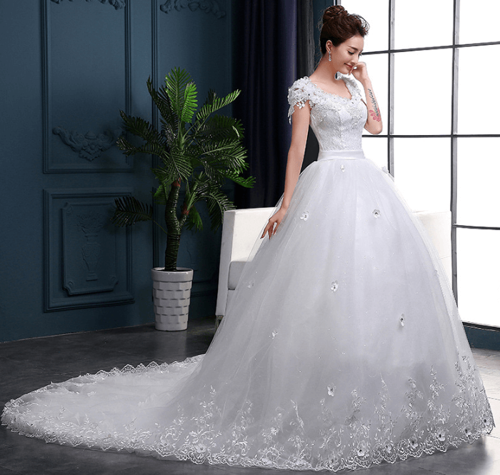 2021 new wedding dress long tail wedding dress bride dress wedding dress