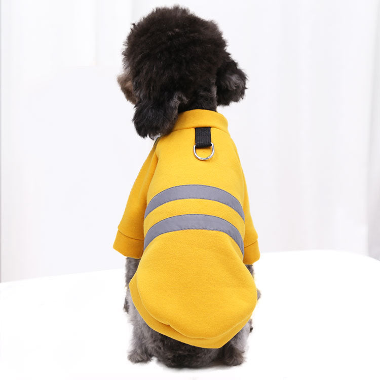 Tractionable Reflective Sweater Night Walking Dog Cat Pet Clothes