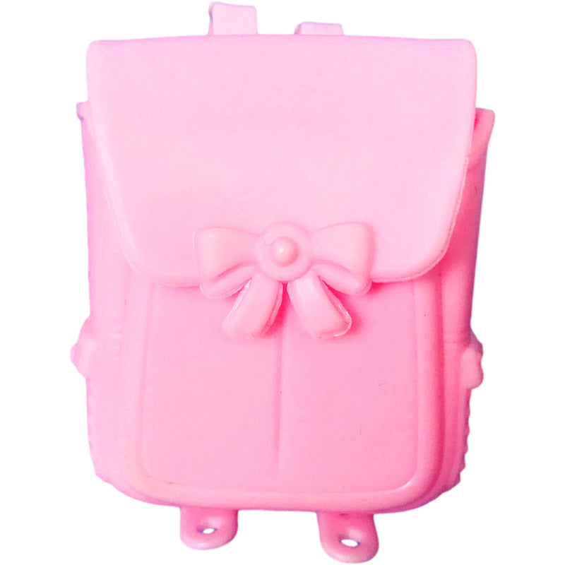 Doll Accessories PVC School Bag Detachable Strap Can Be Loaded With Small Accessories