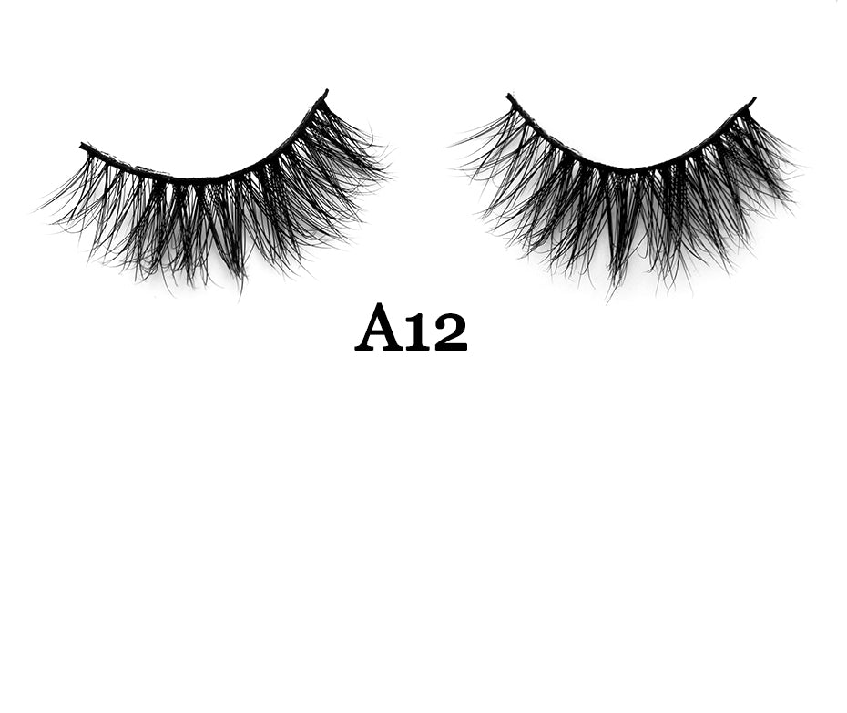 Handmade 3D Mink Full Strip False Eyelashes - Family