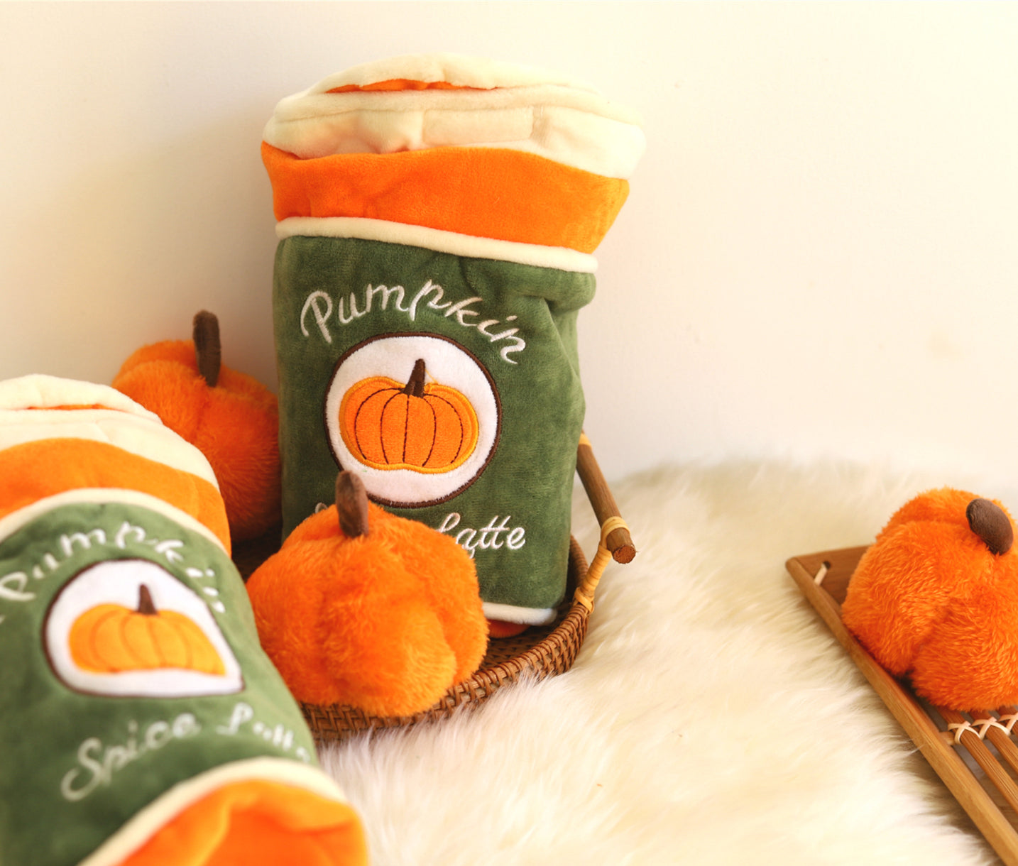 Large Plush Ring Paper Educational Toy Pumpkin Cup