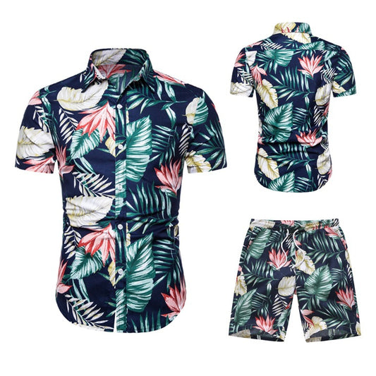 Summer Couple Casual Hawaii Beach Suit