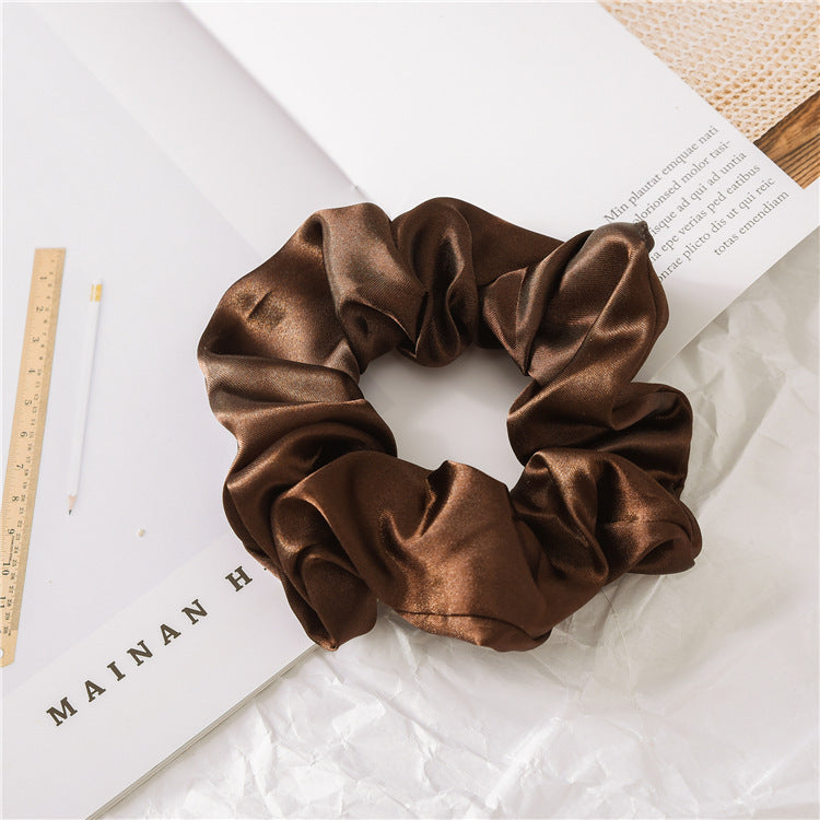 Satin Cloth Large Intestine Circle Hair Tie Set Solid Color