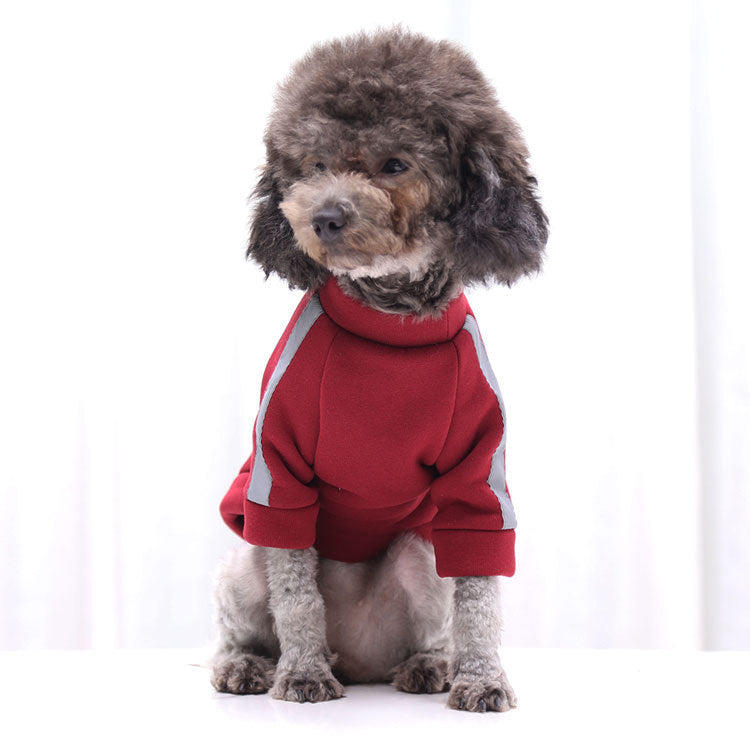 Tractionable Reflective Sweater Night Walking Dog Cat Pet Clothes