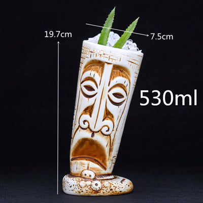 Personalized Hawaiian Ceramic Cocktail Glass