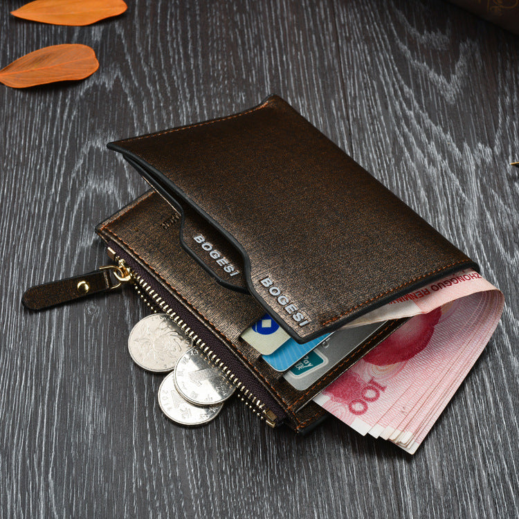 Cross-border Supply Men's Wallet Short Student Card Bag Bogesi Coin Purse A Drop Shipping Wallet Spot