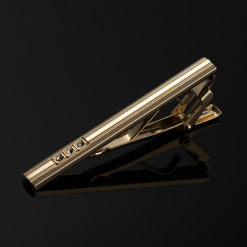 Men's gold alloy tie clip