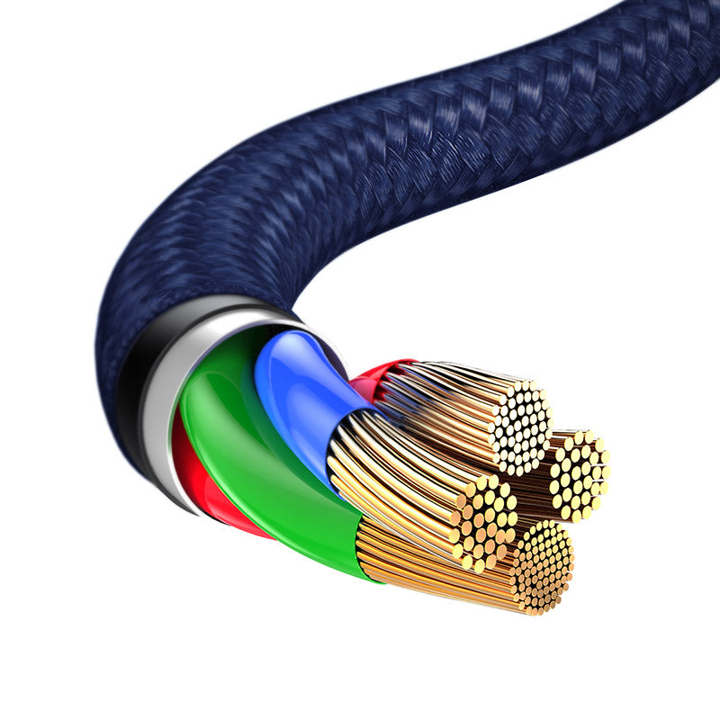 Rapid Series 3 In 1 Cable For IP Plus Micro Plus Type C Dark Blue