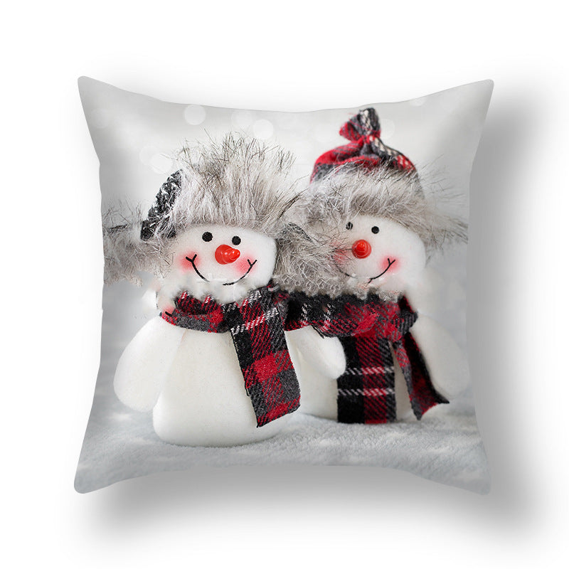 Christmas Pillowcase Cute Snowman Ins