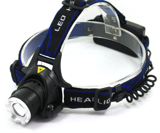 T6 Telescopic Focusing Aluminum Alloy High-power Headlight Led Outdoor Strong Light Rechargeable Strong Headlight