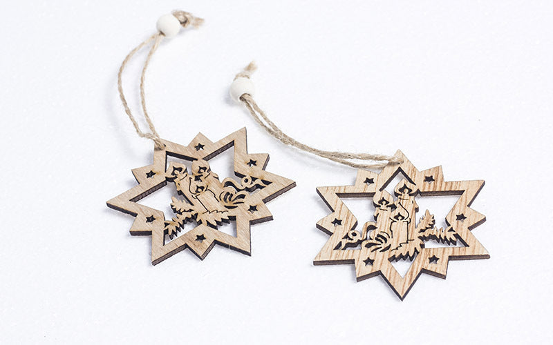 Christmas Tree Five Sets Of Wooden Pendants