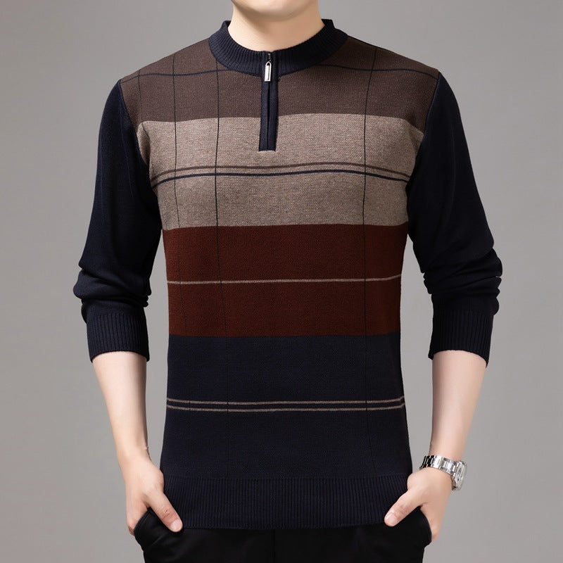 Thick Warm Clothes Grandpa Middle-aged And Elderly Men's Sweater