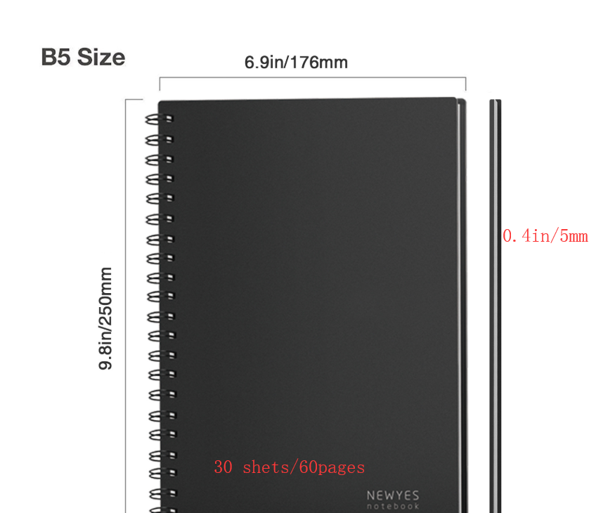 Rewritable paper notebook