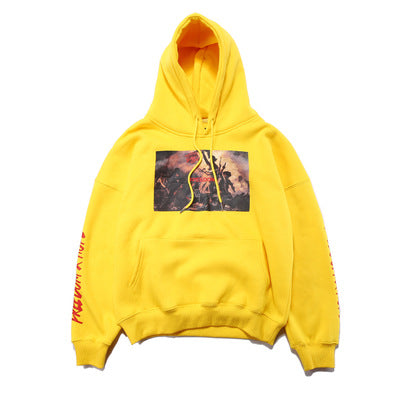 oversize loose round collars hoodie