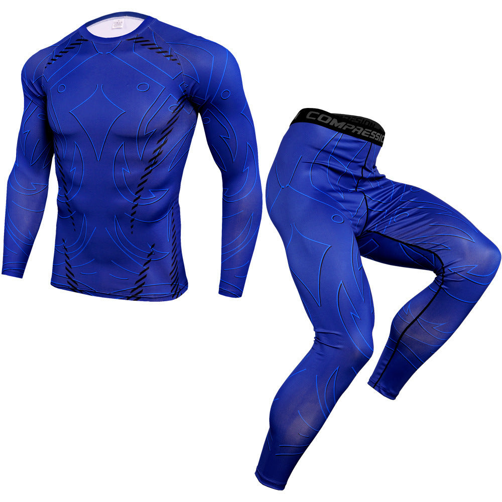 Men's Stretch Outdoor Leisure Running Training Suit