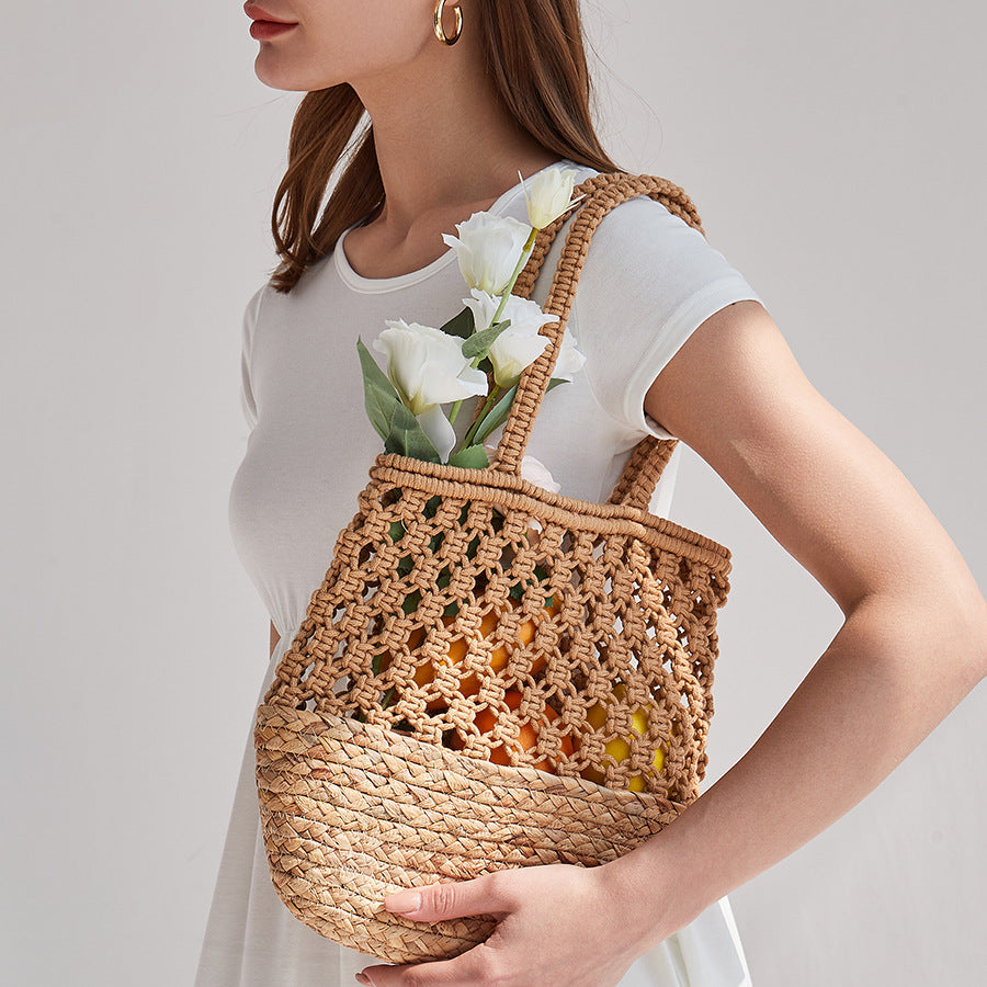 Shoulder Seaside Holiday Vegetable Basket Mesh Bag