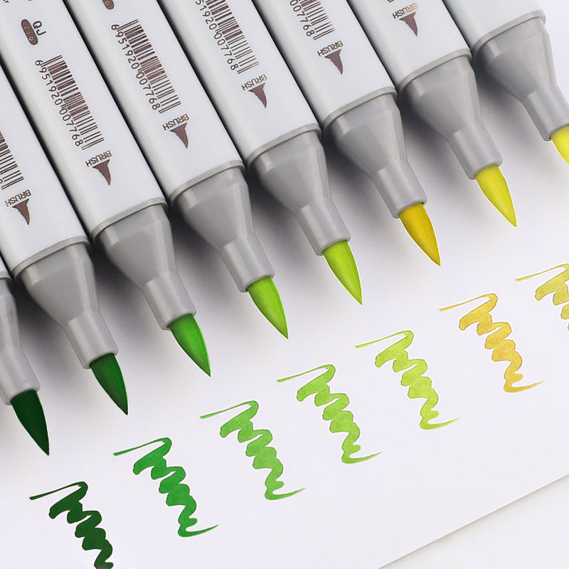 Oily Soft-tip Marker Student Hand-painted Design Set