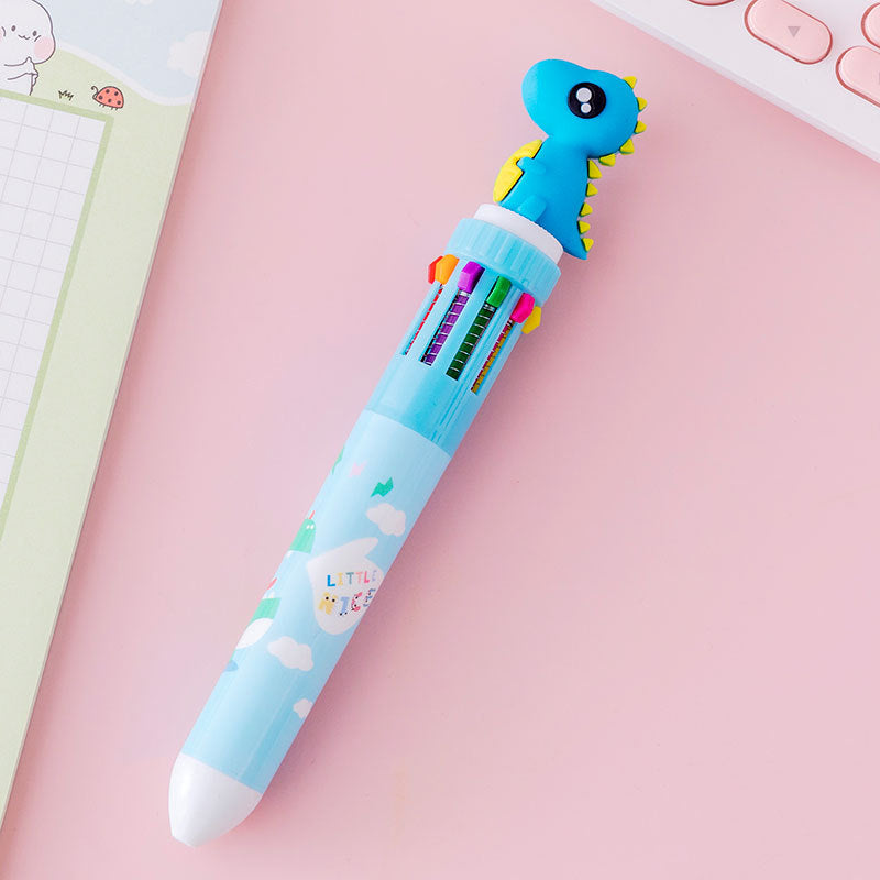 Girly Heart Cartoon Multicolor Press Ballpoint Pen