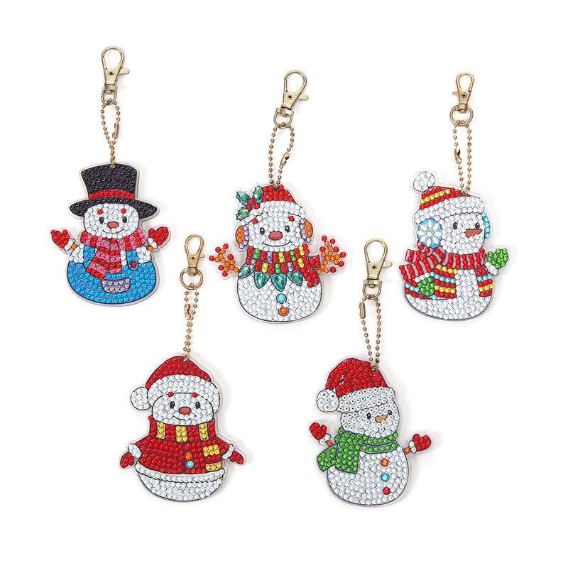 DIY Full Diamond Christmas Diamond Painting Keychain