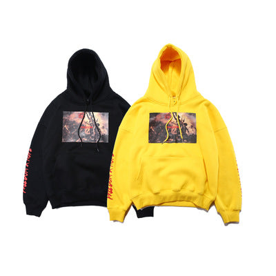 oversize loose round collars hoodie