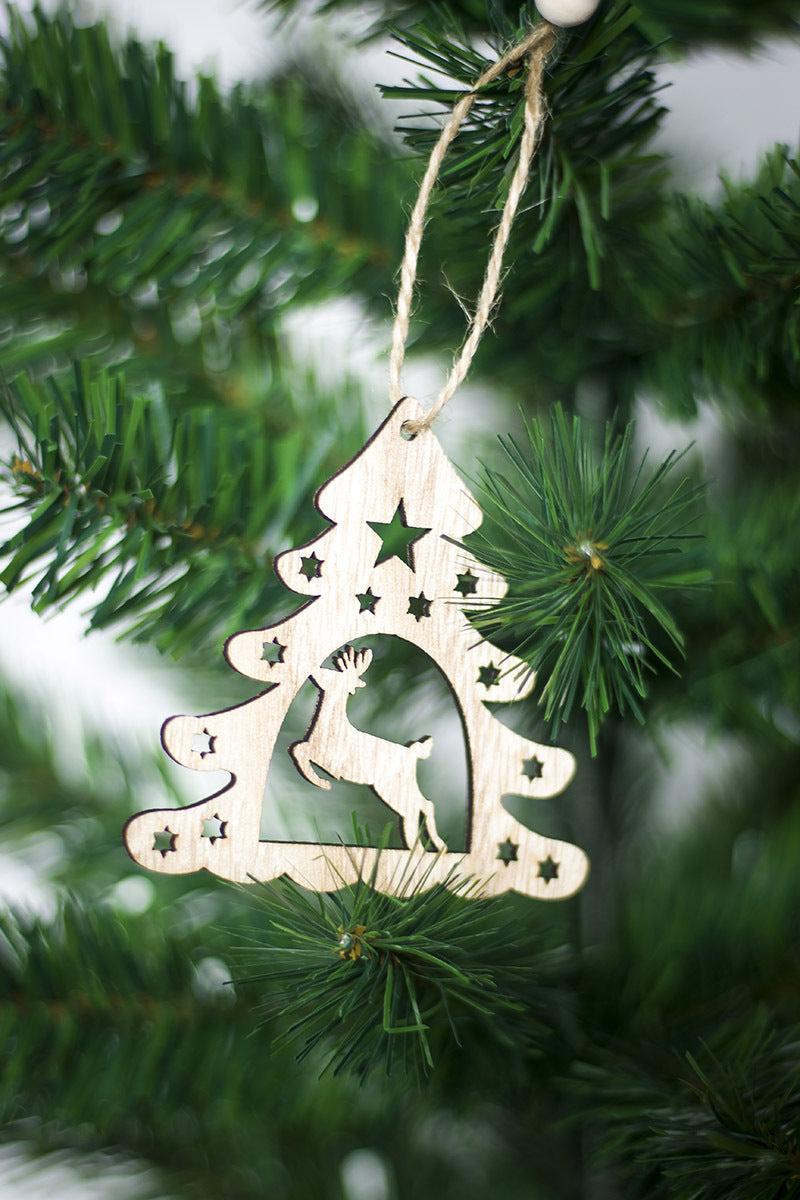 Christmas Tree Five Sets Of Wooden Pendants