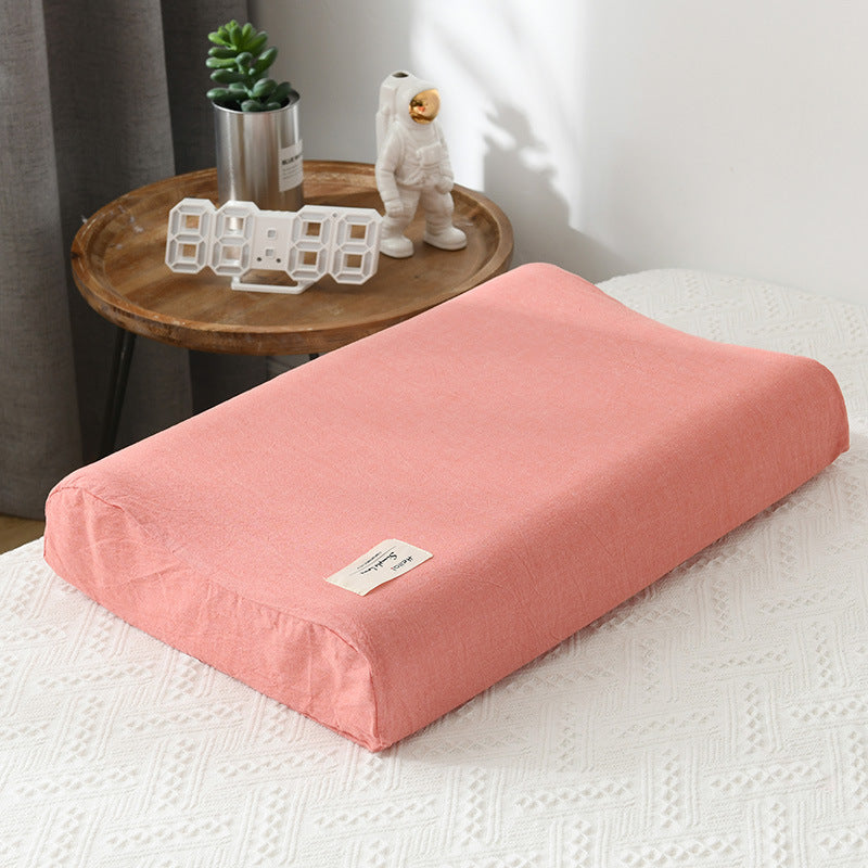 Washed Cotton Latex Pillowcase Skin-friendly