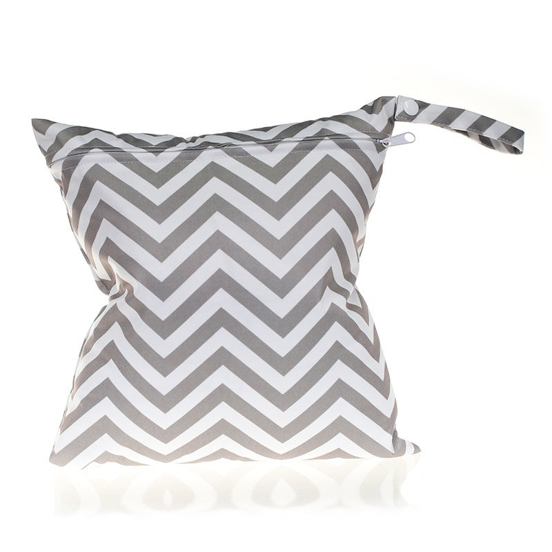 Single zip diaper storage bag