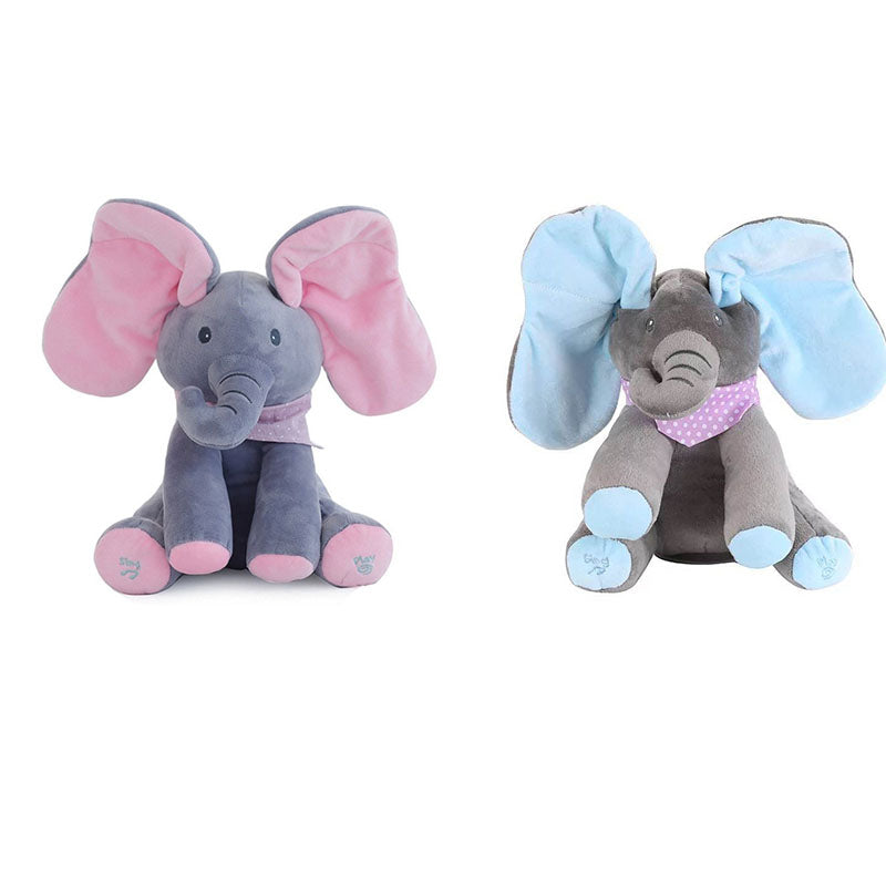 Peekaboo Elephant Plush Toy Children's Educational Electric