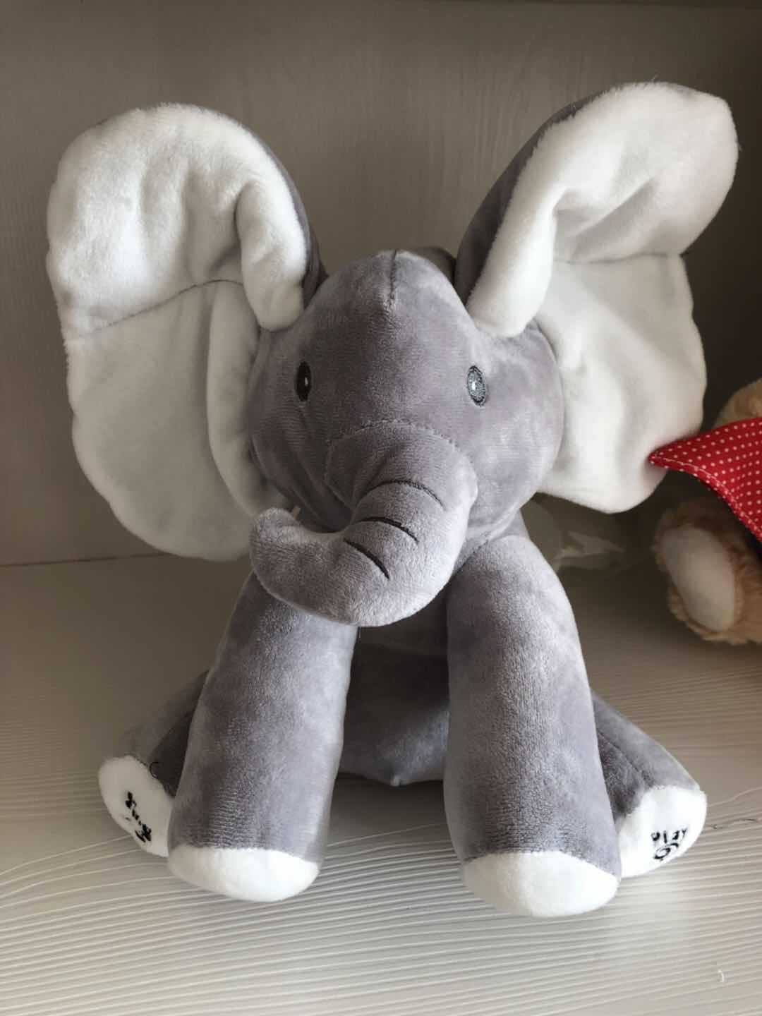 Peekaboo Elephant Plush Toy Children's Educational Electric