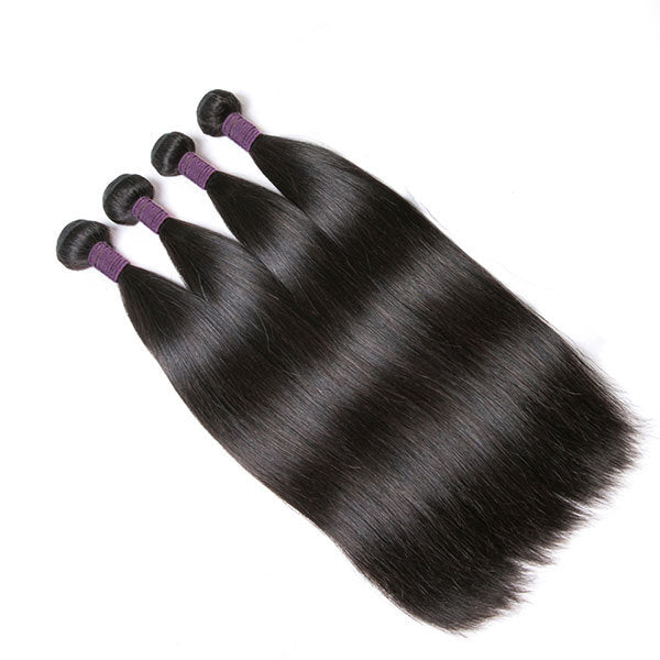 Human Hair Natural Color Straight Black Curtain