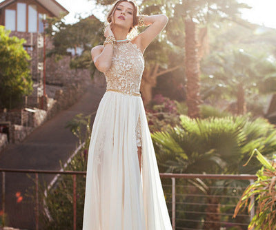 Lace Chiffon Evening Gown