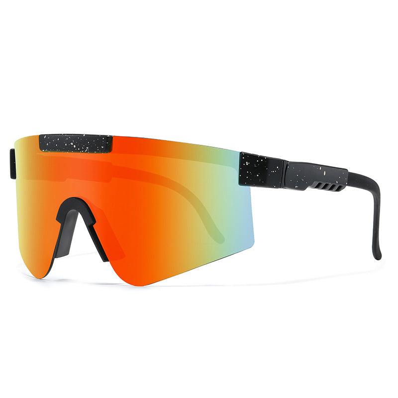 Large Frame Colorful TR Electroplated True Film Sunglasses