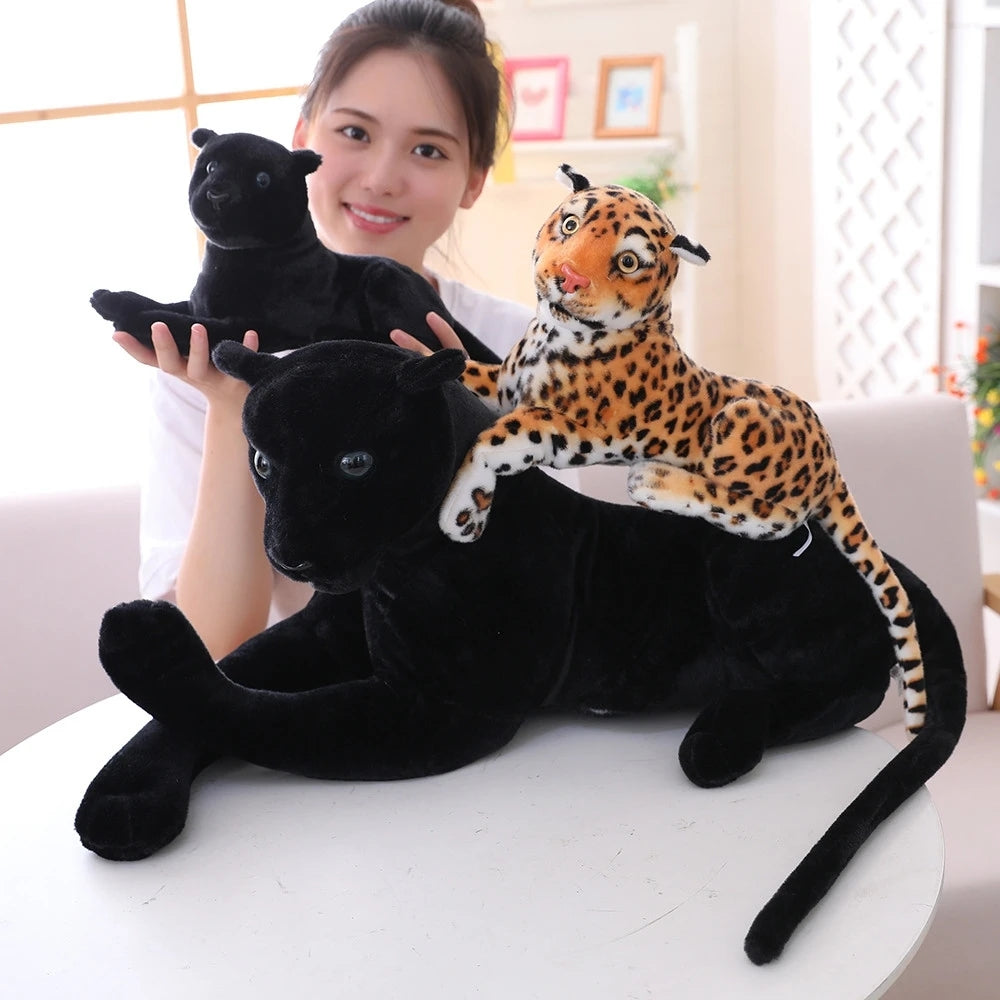 Simulation Bed Large Leopard Black Panther Plush Toy