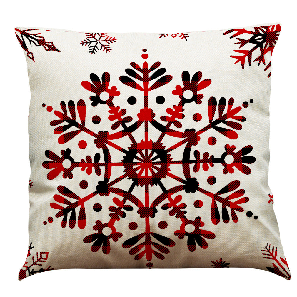 Christmas Cotton Linen Sofa Car Cushion Pillowcase