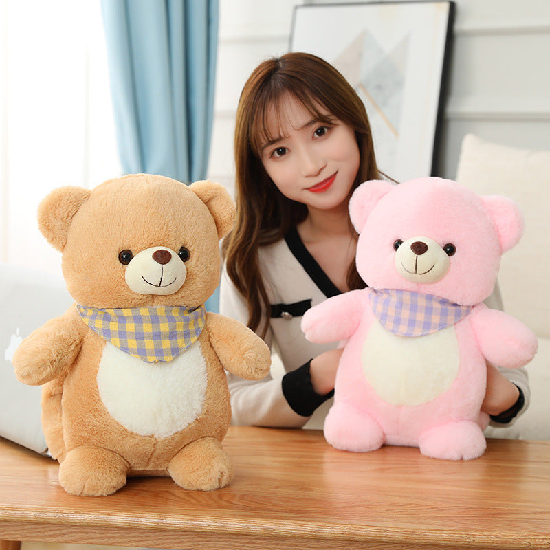 Cute Scarf Teddy Bear Warm Hands In Winter