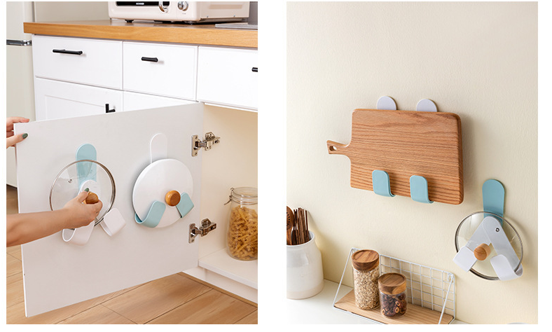 Kitchen Adjustable Rotating Cutting Board Wall Rack