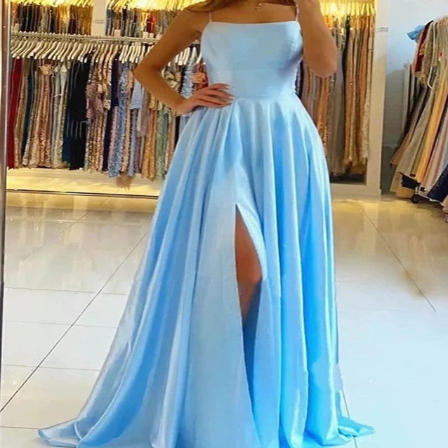 Evening Dress Prom Robe Formal Simple Split