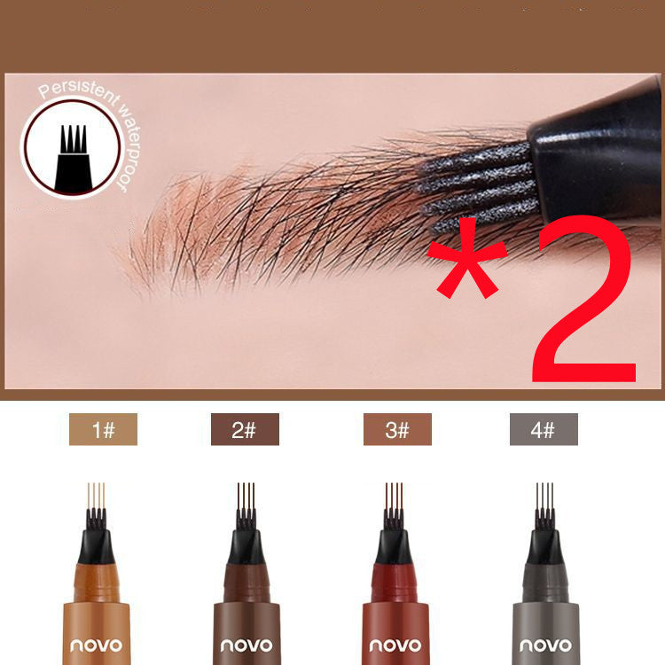 Four-forked Liquid Eyebrow Pencil Three-dimensional Long-lasting