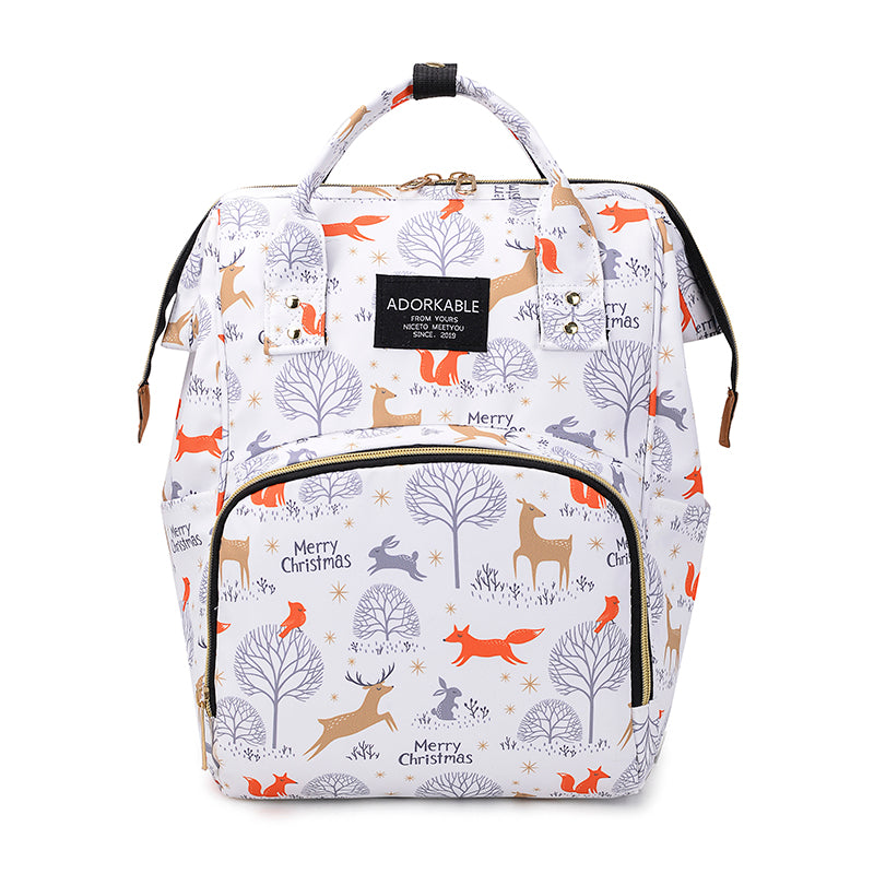 Fashion Printed Pattern Mommy Bag Multifunctional Backpack