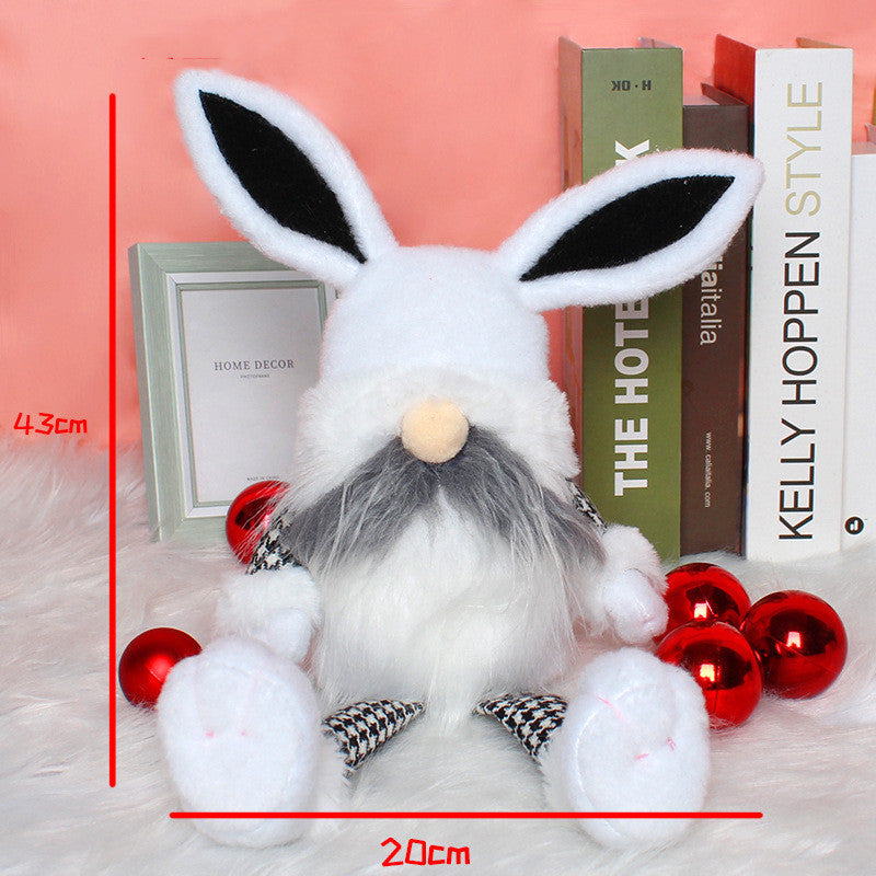 Easter Long Legged Bunny Doll Ornament Cute