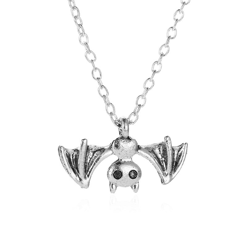 Halloween Ornament Men's Retro Bat Necklace Europe And America