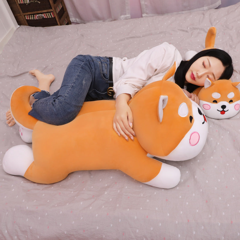 Shiba Inu Soft Doll Lying Down Dog Plush Toy