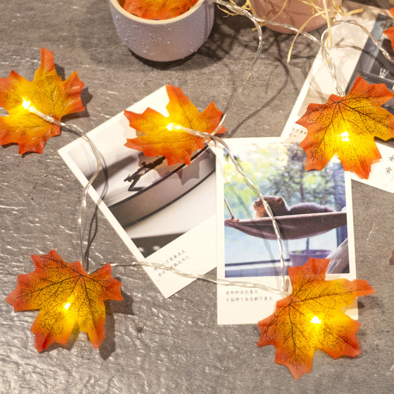 Lights Halloween Decorative String Lights LED Maple Leaf