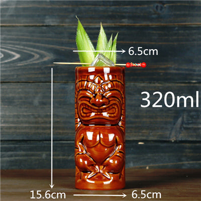 Personalized Hawaiian Ceramic Cocktail Glass