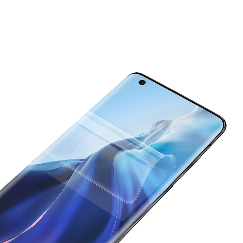 Full Screen Curved Hydrogel Film For Xiaomi 11 11 Pro Two Pieces Transparent