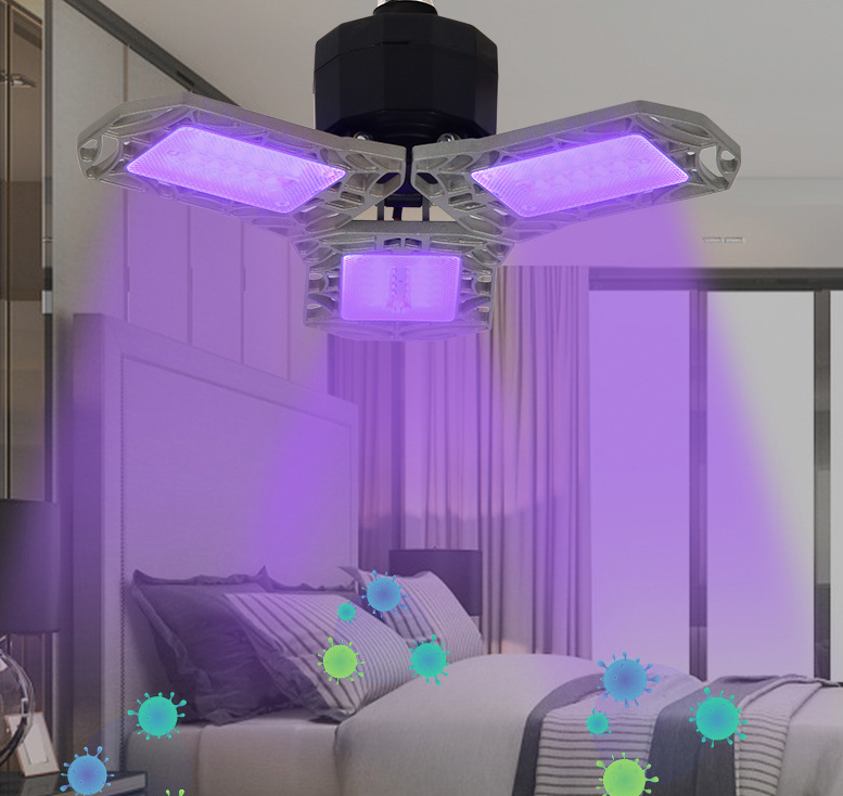 Illumination Bulb Lamp Led Three-leaf Four-leaf Lamp Can Be Folded And Deformed