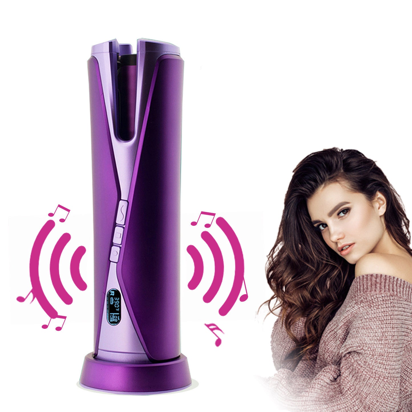 Wireless Mini Automatic Hair Iron Portable Music