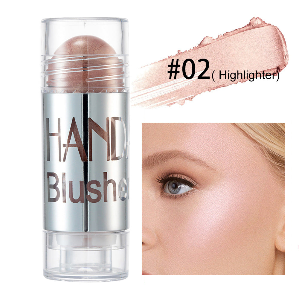 Cheek Blusher Shimmer Blush Stick Face Makeup Highlighter Bronzer Contour Cream Long-lasting Facial Make Up Cosmetics