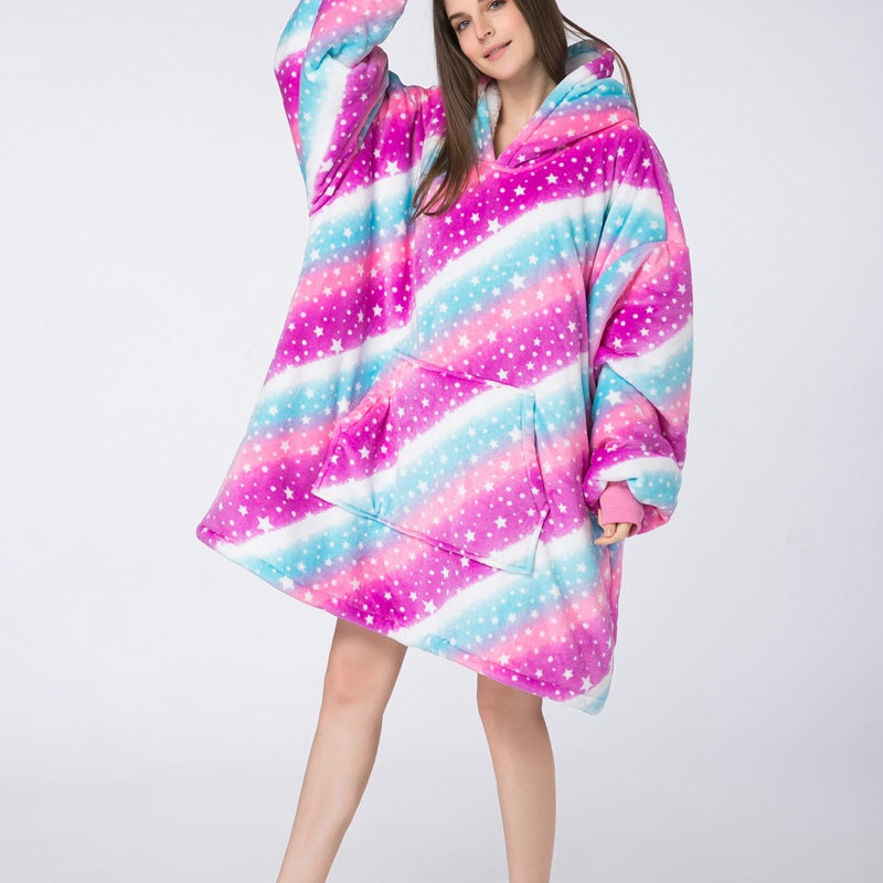 Huggle Hoodie Snuggle Wraps Wonderfully Warm Hug Hooded Blanket